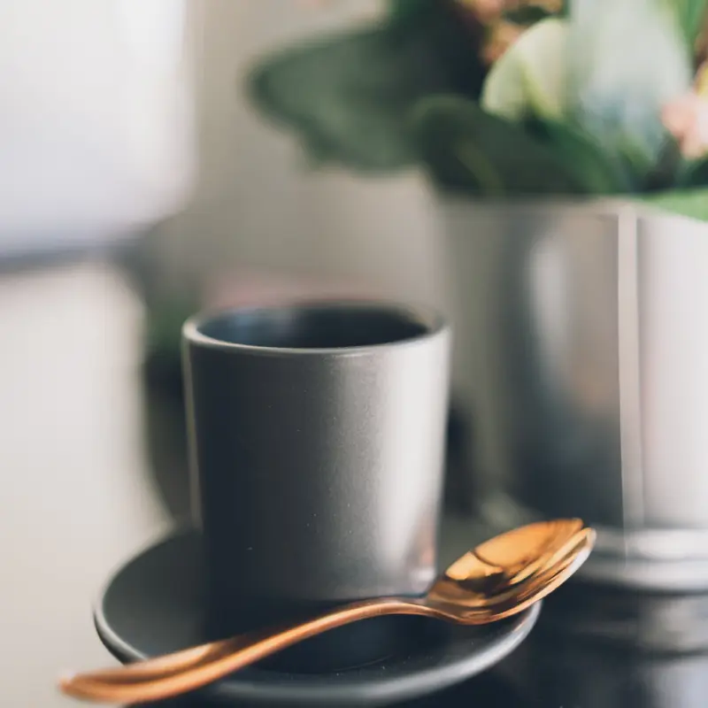 A cup of coffee at The Villager Café